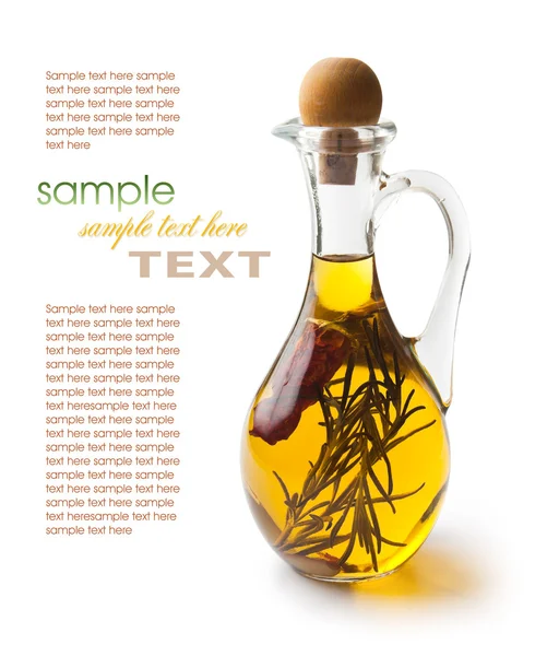 Vegetabilisk olja med kryddor — Stockfoto