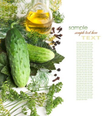 salatalık ve baharat Dekapaj