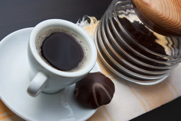 Tasse de café noir — Photo