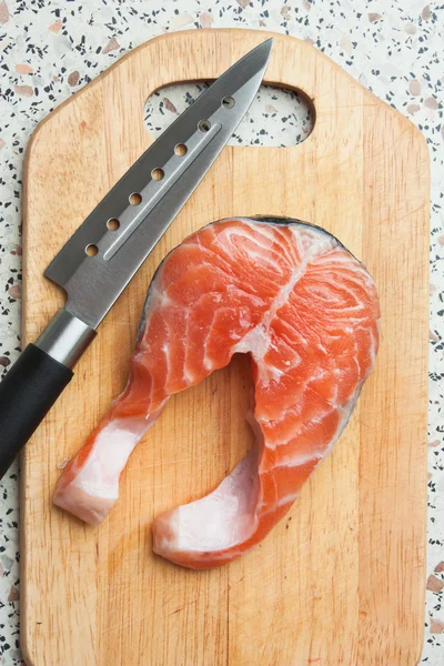 Macellazione del salmone — Foto Stock