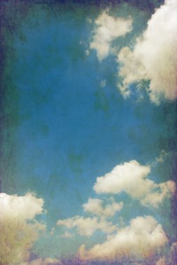Vintage cloudy sky clipart