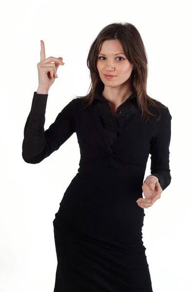Young beautiful woman with thumbs up! — Stock Photo, Image