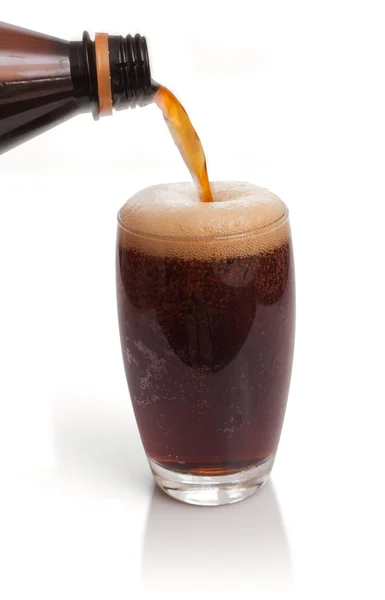 stock image Glass of kvass with froth