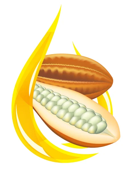 Du beurre de cacao. Goutte stylisée . — Image vectorielle
