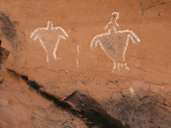 Historic Anasazi Figure Pictograms — Stock Photo, Image