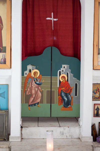 stock image Greek-orthodox chapel inside detail