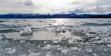 Ice-Break at Lake Laberge, Yukon Territory, Canada clipart