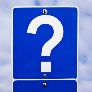 Road Sign: Question Mark clipart