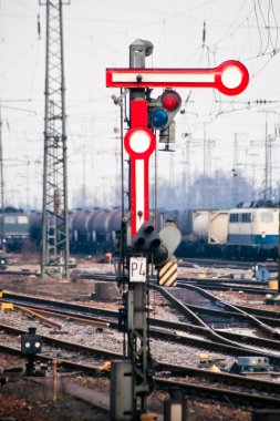 Old railway semaphore clipart