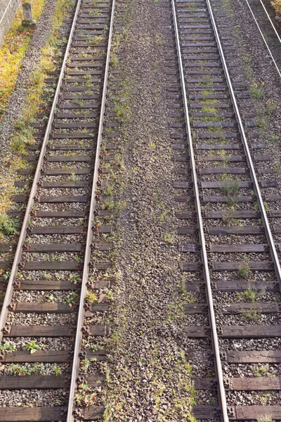Dubbla järnvägsspår — Stockfoto