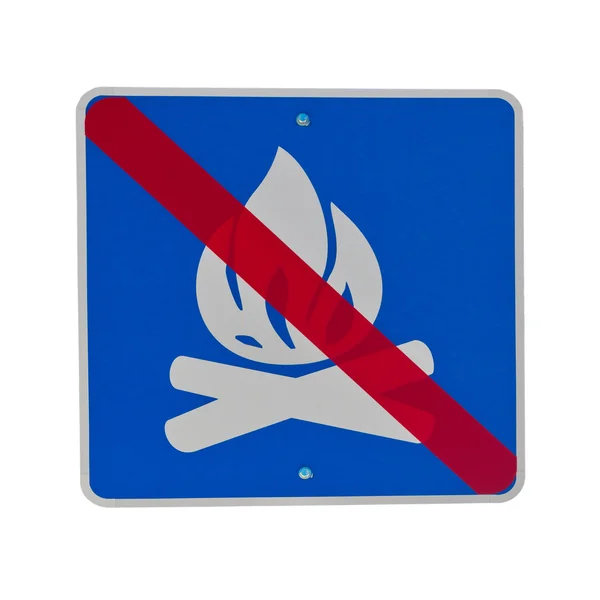 Sign: open fire prohibited — Stock Photo, Image