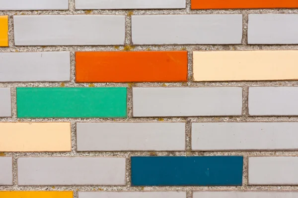Falso revestimiento de pared de ladrillo colorido —  Fotos de Stock