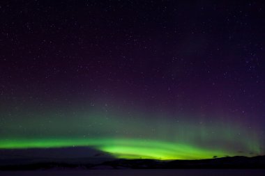Colorful northern lights (aurora borealis) clipart