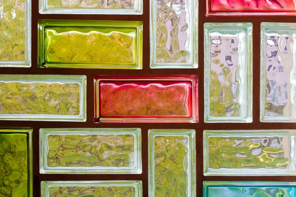 Kleurrijke glas bakstenen — Stockfoto