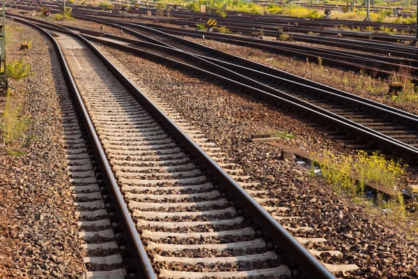 Tracks ferroviários e interruptor — Fotografia de Stock