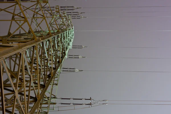 Γραμμή ηλεκτρικής ενέργειας υψηλής τάσης — Φωτογραφία Αρχείου