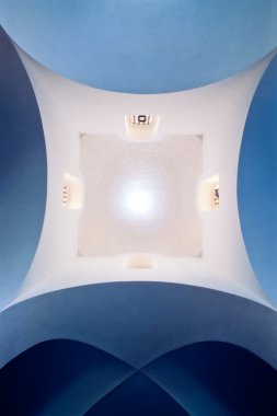 Vaulted ceiling in historic chapel clipart