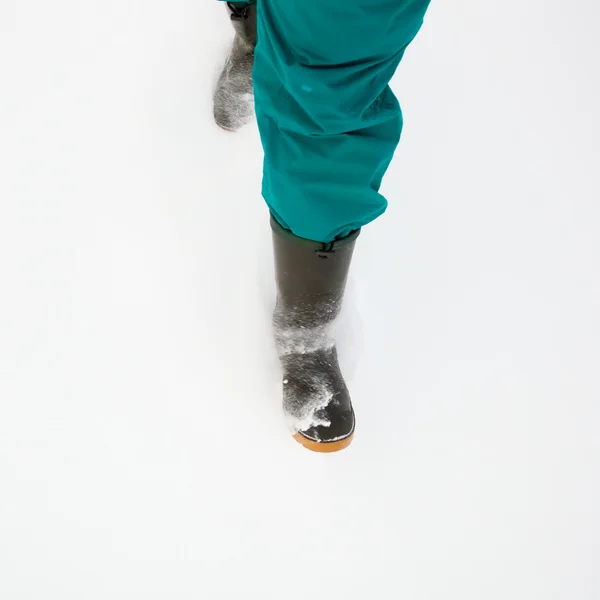 Prášek sněhová procházka — Stock fotografie