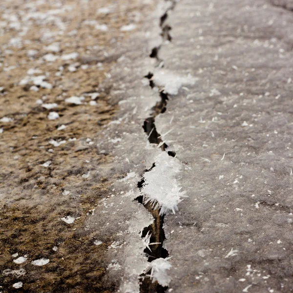 冰裂缝 — 图库照片