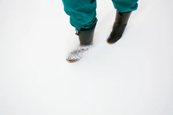 Passeggiata sulla neve in polvere — Foto Stock