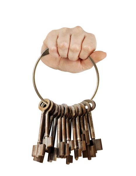 Fist with bunch of keys — Stock Photo, Image