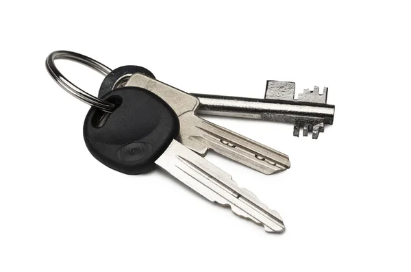 Isolated Keys on White with Clipping Path — Stock Photo, Image