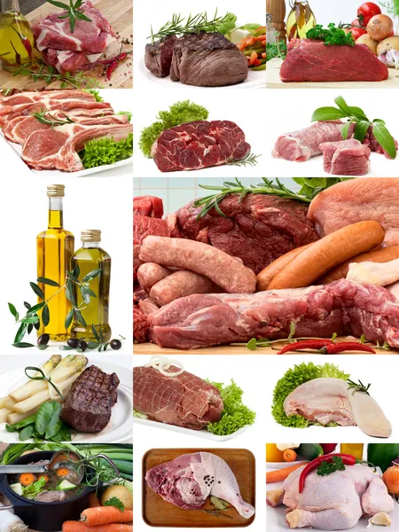 Carnes em bruto variadas — Fotografia de Stock