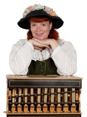 Barrel organist clipart