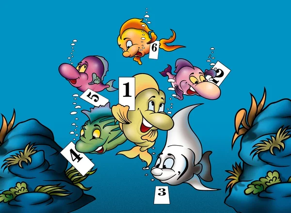 Vis en getallen — Stockfoto