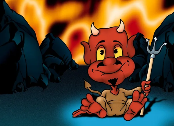 Hölle und roter Teufel — Stockfoto