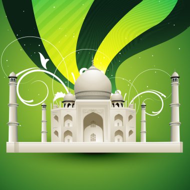 Taj mahal vector clipart