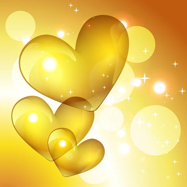 Coeur d'or vecteur — Image vectorielle