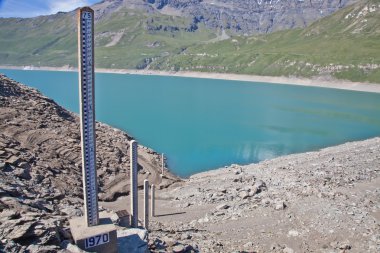 Dam water level measurement clipart