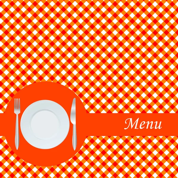 Scheda menu arancione — Foto Stock