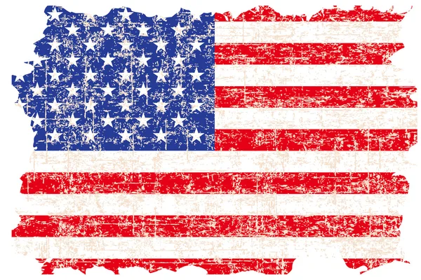 Гранж повредил американский флаг — стоковое фото