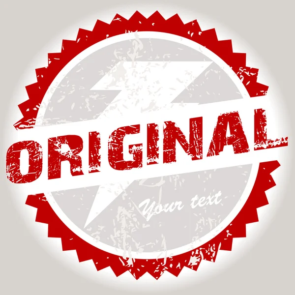 Original rote Grunge-Briefmarke — Stockfoto