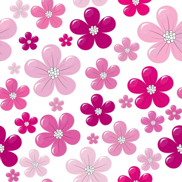 분홍색 꽃이 피는 바닷속의 무늬 — 스톡 사진