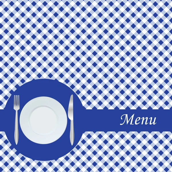 Menu restauracji niebieski — Zdjęcie stockowe