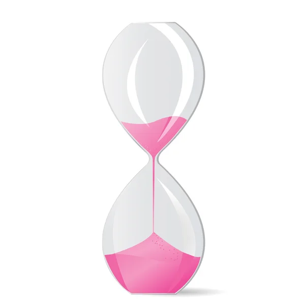 Hourglass with pink sand — Stock Photo, Image