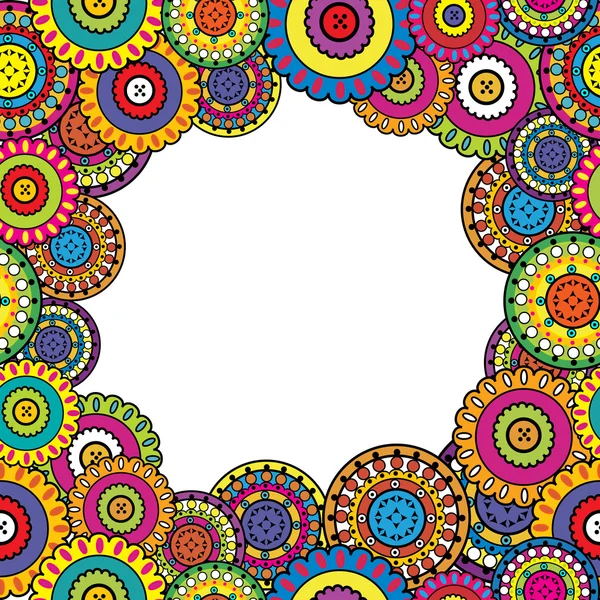 Moldura colorida com motivos orientais — Fotografia de Stock