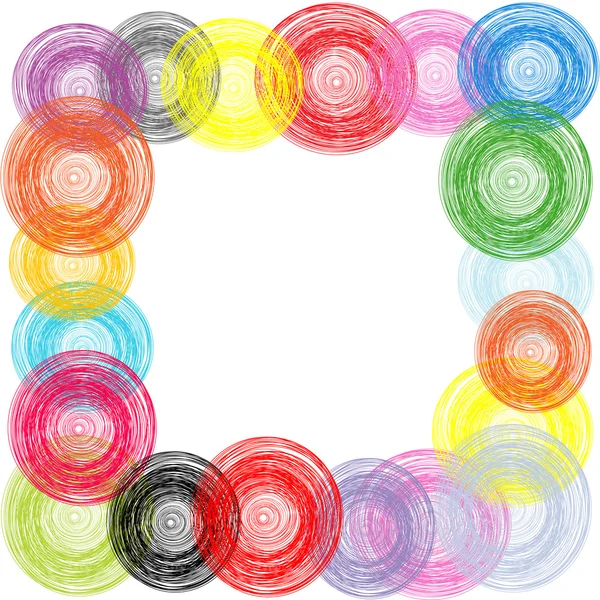 抽象框架所作的彩色圆 — 图库照片