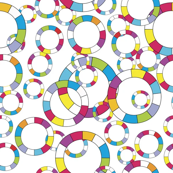 Vzorek s barevné abstraktní kruhy — Stock fotografie