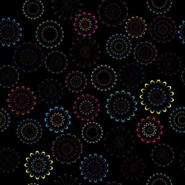 Μοτίβο φόντου με χρωματιστά λουλούδια αφηρημένη — Φωτογραφία Αρχείου