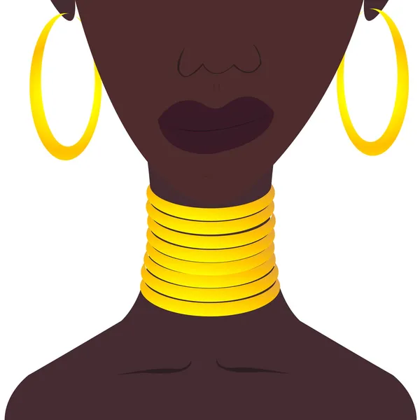 Fekete nő, jewelies — Stock Fotó