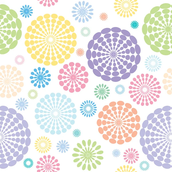 Nahtloses Muster mit abstrakten Blumen aus Kreisen — Stockfoto