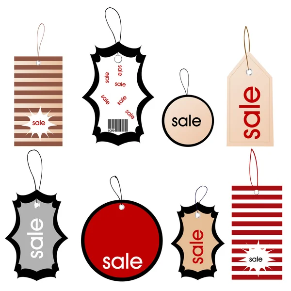 Set of different colored price tags — Stock Photo, Image