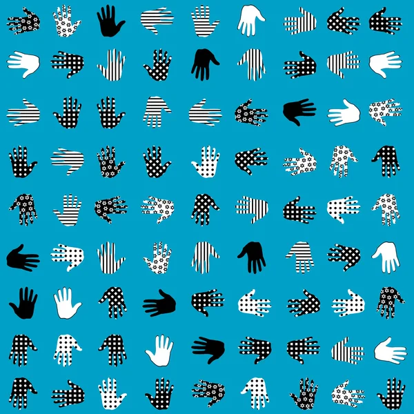 Blue palms ile mavi arka plan — Stok fotoğraf