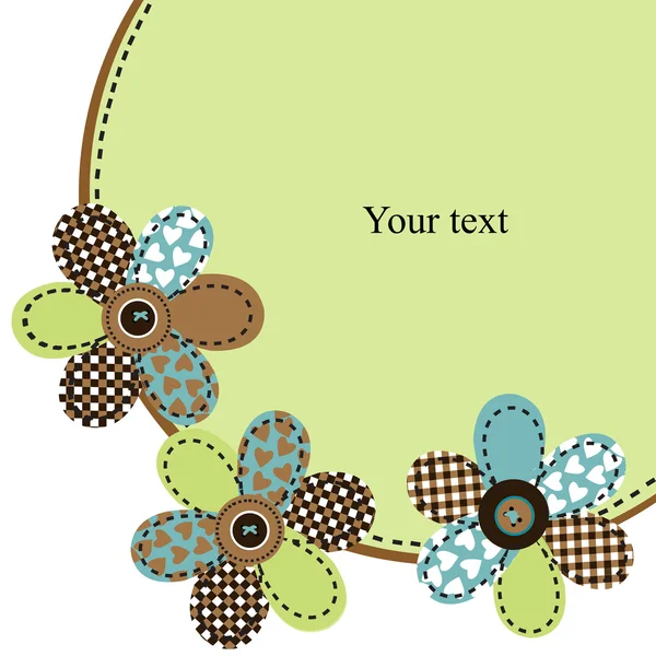 Bakgrund med söta blommor och plats för text — Stockfoto