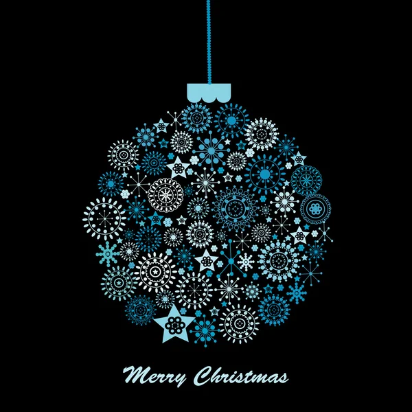 Christmas ball made of snowflakes — Stock Photo, Image