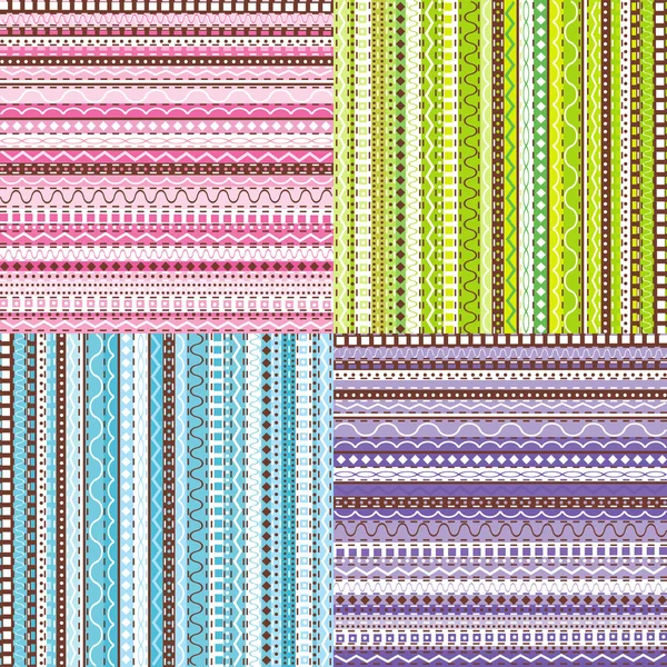 Conjunto de patrones coloreados —  Fotos de Stock